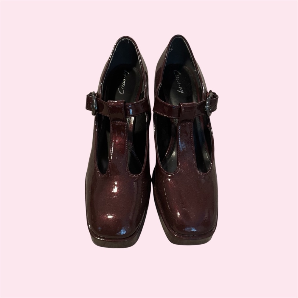 Sam Edelman Circus Mary Janes, Metallic Wine, Size 10